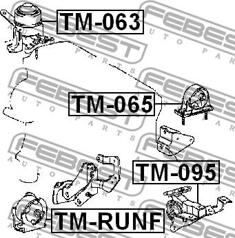 Febest TM-RUNF - Tutacaq, mühərrik montajı furqanavto.az