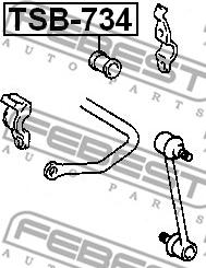 Febest TSB-734 - Dəstək kol, stabilizator furqanavto.az