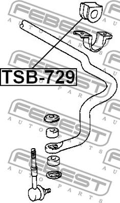 Febest TSB-729 - Dəstək kol, stabilizator furqanavto.az