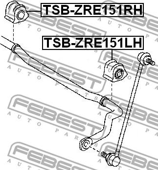 Febest TSB-ZRE151LH - Dəstək kol, stabilizator furqanavto.az