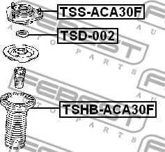 Febest TSD-002 - Üst Strut Montajı furqanavto.az