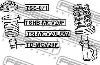 Febest TSS-071 - Üst Strut Montajı furqanavto.az