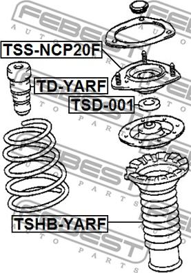 Febest TSS-NCP20F - Üst Strut Montajı furqanavto.az