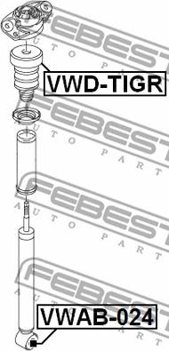 Febest VWAB-024 - Bush, shock absorber furqanavto.az