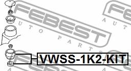 Febest VWSS-1K2-KIT - Üst Strut Montajı furqanavto.az