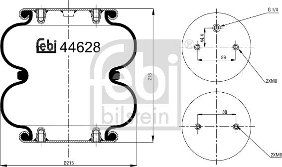 Febi Bilstein 44628 - Körük, pnevmatik asqı furqanavto.az