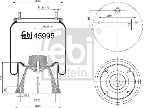 Febi Bilstein 45995 - Körük, pnevmatik asqı furqanavto.az