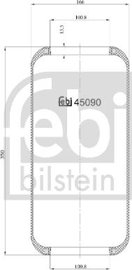 Febi Bilstein 45090 - Körük, pnevmatik asqı furqanavto.az