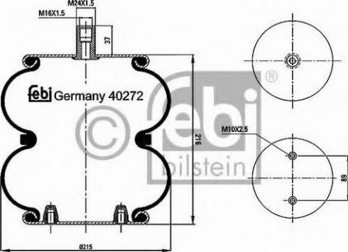 Febi Bilstein 40272 - Körük, pnevmatik asqı furqanavto.az