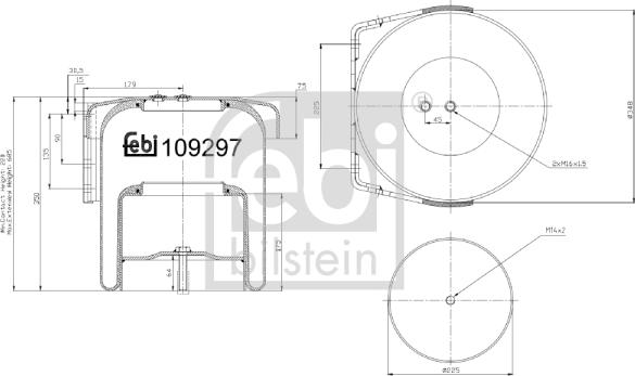 Febi Bilstein 109297 - Körük, pnevmatik asqı furqanavto.az