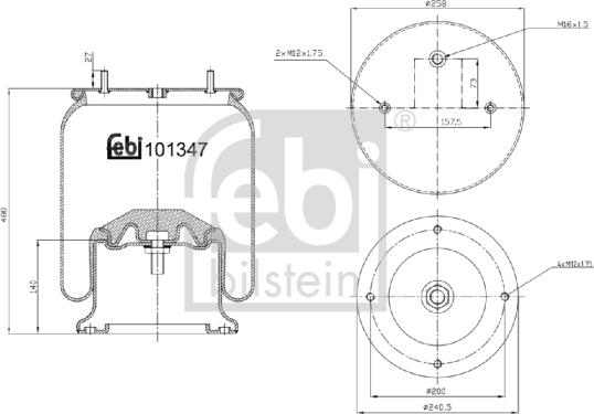 Febi Bilstein 101347 - Körük, pnevmatik asqı furqanavto.az