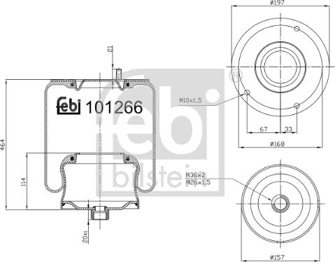 Febi Bilstein 101266 - Körük, pnevmatik asqı furqanavto.az