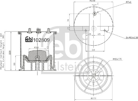 Febi Bilstein 102809 - Körük, pnevmatik asqı furqanavto.az