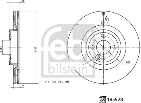 Febi Bilstein 185928 - Əyləc Diski furqanavto.az