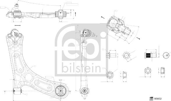 Febi Bilstein 185602 - Yolun idarəedici qolu furqanavto.az