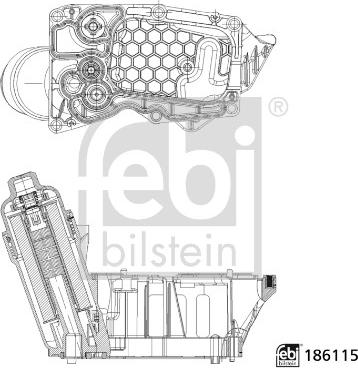 Febi Bilstein 186115 - Korpus, yağ filtri furqanavto.az