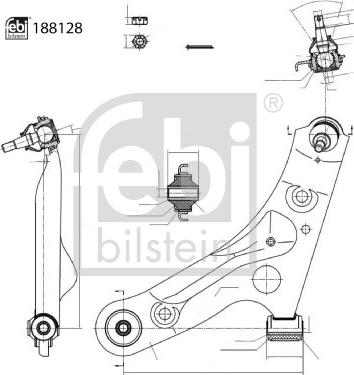 Febi Bilstein 188128 - Yolun idarəedici qolu furqanavto.az