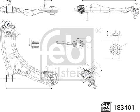 Febi Bilstein 183401 - Yolun idarəedici qolu furqanavto.az