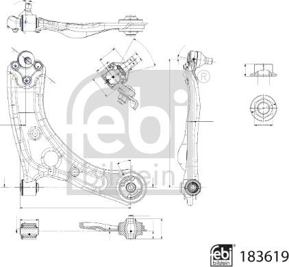 Febi Bilstein 183619 - Yolun idarəedici qolu furqanavto.az