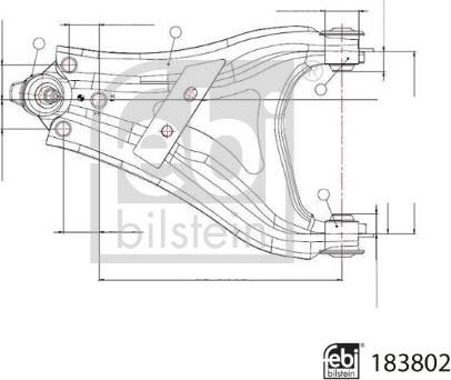 Febi Bilstein 183802 - Yolun idarəedici qolu furqanavto.az