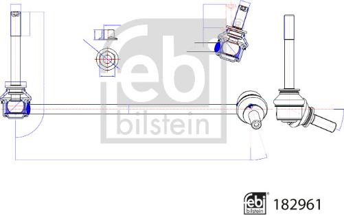 Febi Bilstein 182961 - Çubuq / Strut, stabilizator furqanavto.az