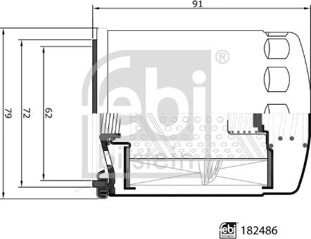 Febi Bilstein 182486 - Yağ filtri furqanavto.az