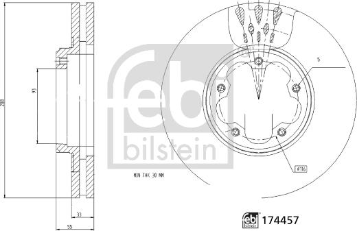 Febi Bilstein 174457 - Əyləc Diski furqanavto.az