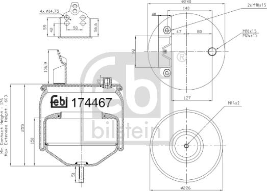 Febi Bilstein 174467 - Körük, pnevmatik asqı furqanavto.az