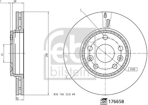 Febi Bilstein 176658 - Əyləc Diski furqanavto.az