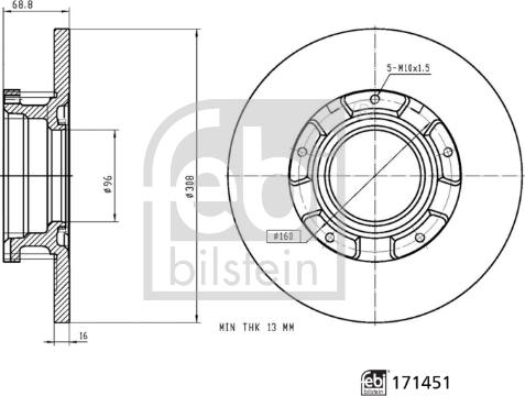 Febi Bilstein 171451 - Əyləc Diski furqanavto.az