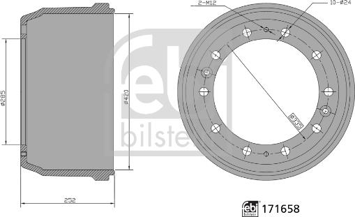 Febi Bilstein 171658 - Əyləc barabanı furqanavto.az