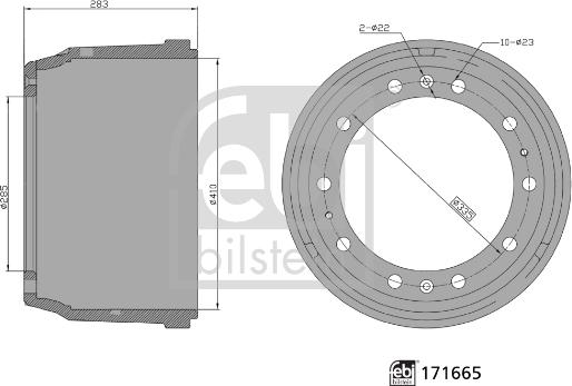 Febi Bilstein 171665 - Əyləc barabanı furqanavto.az