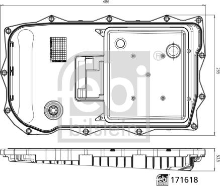 Febi Bilstein 171618 - Hidravlik Filtr, avtomatik transmissiya furqanavto.az