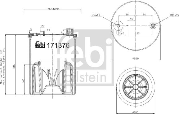 Febi Bilstein 171376 - Körük, pnevmatik asqı furqanavto.az