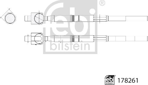 Febi Bilstein 178261 - Daxili Bağlama Çubuğu, Ox Birləşməsi furqanavto.az