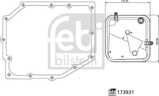 Febi Bilstein 173931 - Hidravlik Filtr, avtomatik transmissiya furqanavto.az