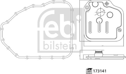 Febi Bilstein 173141 - Hidravlik Filtr, avtomatik transmissiya furqanavto.az