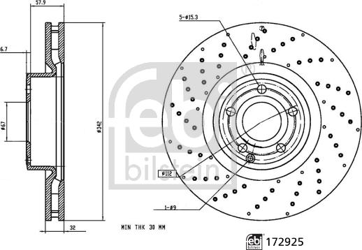 Febi Bilstein 172925 - Əyləc Diski furqanavto.az