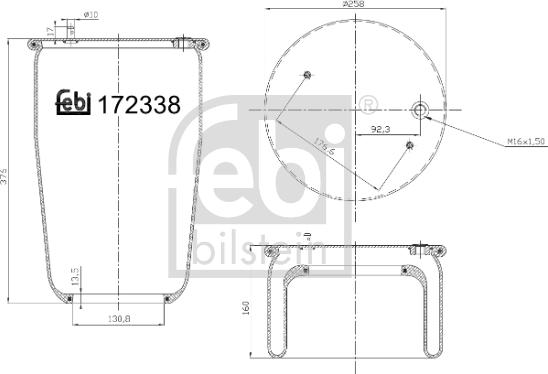 Febi Bilstein 172338 - Körük, pnevmatik asqı furqanavto.az