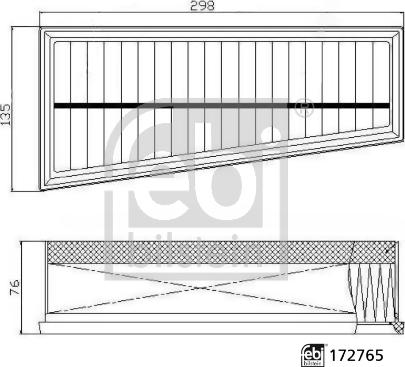 Febi Bilstein 172765 - Hava filtri furqanavto.az