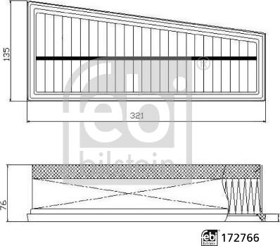 Febi Bilstein 172766 - Hava filtri furqanavto.az