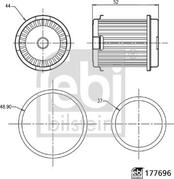 Febi Bilstein 177696 - Hidravlik Filtr, avtomatik transmissiya furqanavto.az