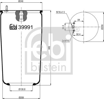 Febi Bilstein 39991 - Körük, pnevmatik asqı furqanavto.az