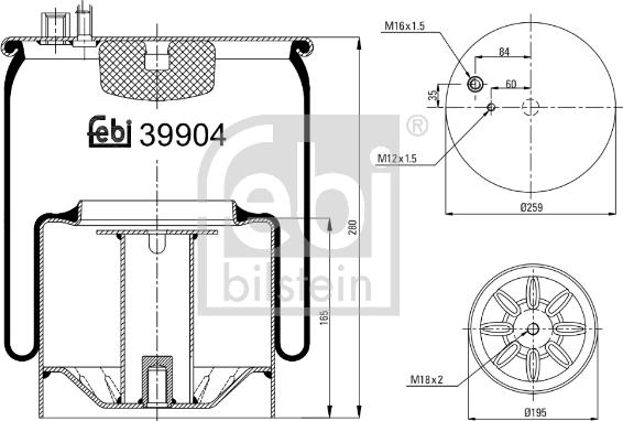 Febi Bilstein 39904 - Körük, pnevmatik asqı furqanavto.az