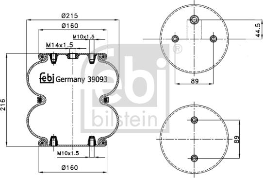 Febi Bilstein 39093 - Körük, pnevmatik asqı furqanavto.az