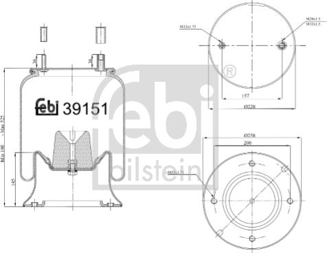 Febi Bilstein 39151 - Körük, pnevmatik asqı furqanavto.az