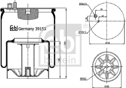 Febi Bilstein 39153 - Körük, pnevmatik asqı furqanavto.az