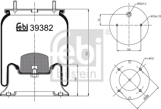 Febi Bilstein 39382 - Körük, pnevmatik asqı furqanavto.az