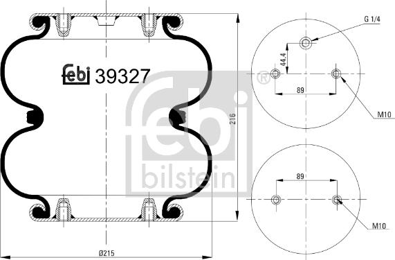 Febi Bilstein 39327 - Körük, pnevmatik asqı furqanavto.az