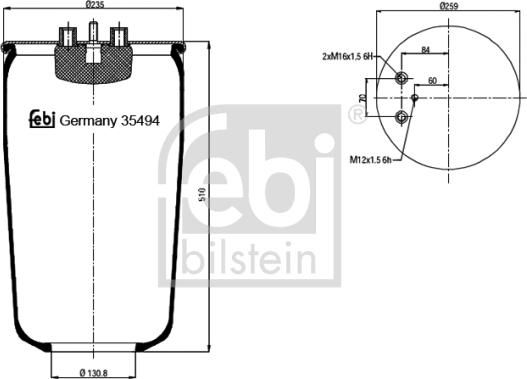 Febi Bilstein 35494 - Körük, pnevmatik asqı furqanavto.az